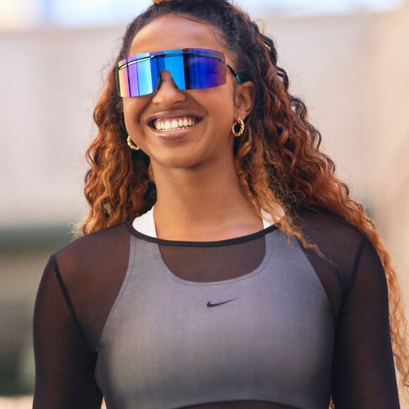 NIKE ECHO SHIELD M F 113 Shield Sunglasses - Milk/Gold Mirror main image 10
